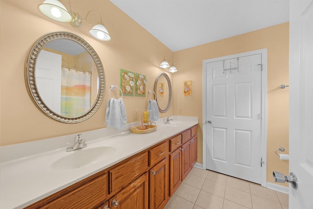 165 Ping Hill Dr, Counce, TN 38326 - full bathroom with double vanity, baseboards, a sink, and tile patterned flooring