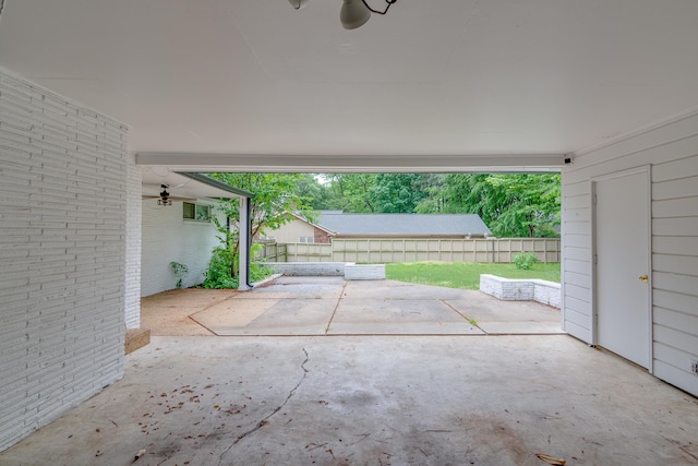 view of patio with a fenced backyard