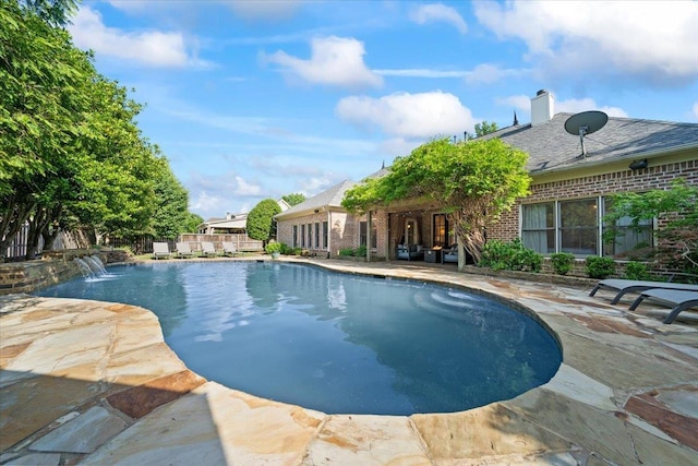 9842 Garden Pl, Collierville, TN 38139 - view of pool with a patio and a fenced in pool