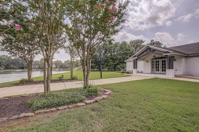 2178 E Glenalden Dr, Germantown, TN 38139 - view of yard featuring a water view and french doors