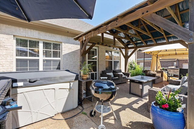 5376 Scarlet Ridge Dr, Arlington, TN 38002 - view of patio / terrace featuring a gazebo and an outdoor hangout area