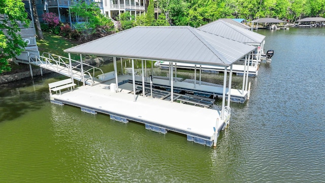 50 Red Oak Pt, Savannah, TN 38372 - dock area featuring a water view and boat lift