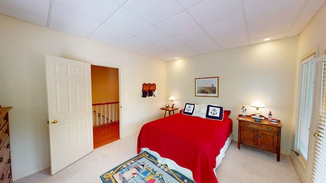 50 Red Oak Pt, Savannah, TN 38372 - bedroom with recessed lighting, a drop ceiling, and light carpet