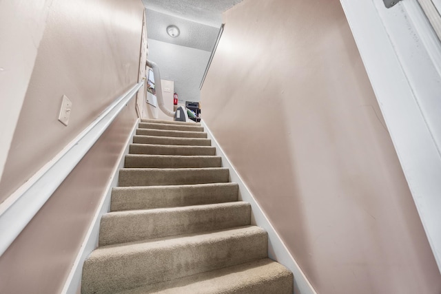 6747 Wild Ln, Bartlett, TN 38135 - stairway with a textured ceiling