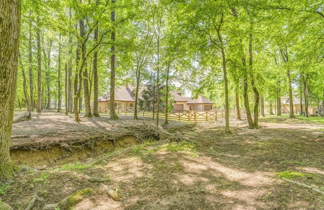 view of yard with a deck