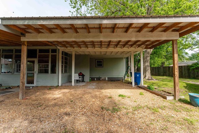171 White St, Savannah, TN 38372 - exterior space with fence and an attached carport