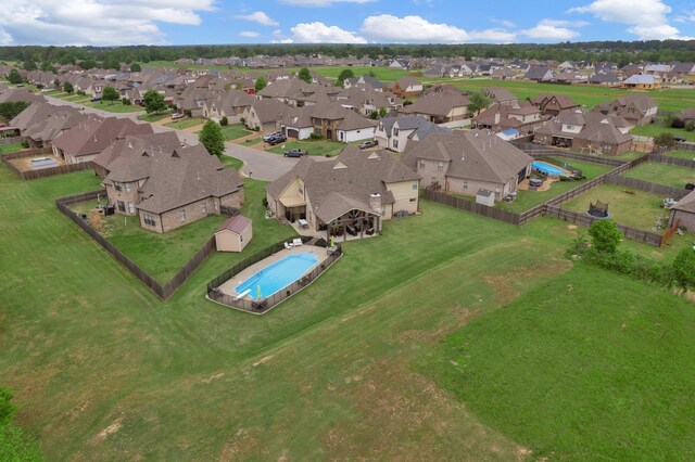 drone / aerial view featuring a residential view