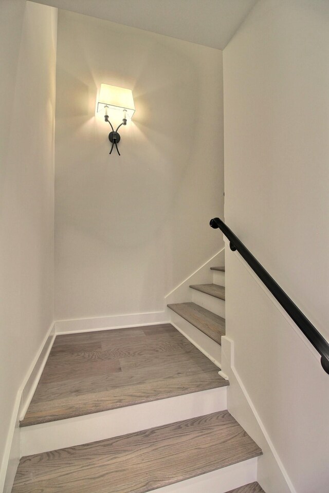 235 Freedom Ln, Rossville, TN 38066 - staircase featuring baseboards and wood finished floors