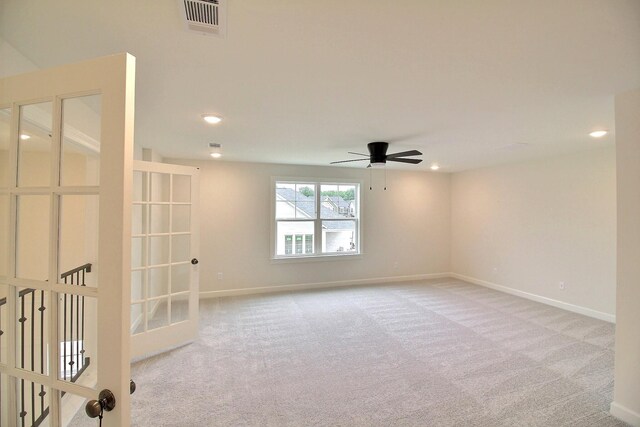 235 Freedom Ln, Rossville, TN 38066 - empty room featuring ceiling fan, light carpet, and baseboards