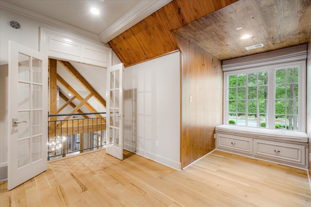 294 Dubray Manor Dr, Collierville, TN 38017 - interior space with ornamental molding, recessed lighting, light wood-style flooring, and visible vents