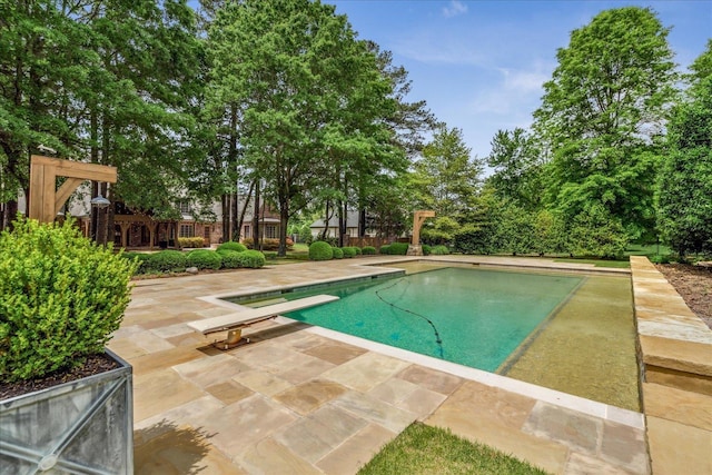 294 Dubray Manor Dr, Collierville, TN 38017 - outdoor pool with a diving board and a patio area