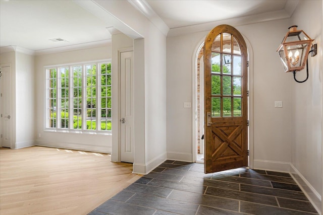 294 Dubray Manor Dr, Collierville, TN 38017 - foyer entrance featuring plenty of natural light and crown molding