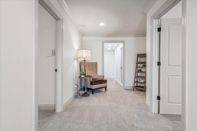 330 Mary Taylor Way, Piperton, TN 38017 - hall featuring carpet floors, baseboards, crown molding, and recessed lighting