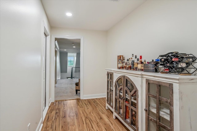 330 Mary Taylor Way, Piperton, TN 38017 - indoor dry bar featuring light wood-style floors, recessed lighting, and baseboards
