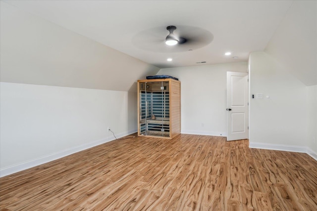330 Mary Taylor Way, Piperton, TN 38017 - additional living space featuring ceiling fan, light wood finished floors, vaulted ceiling, baseboards, and recessed lighting