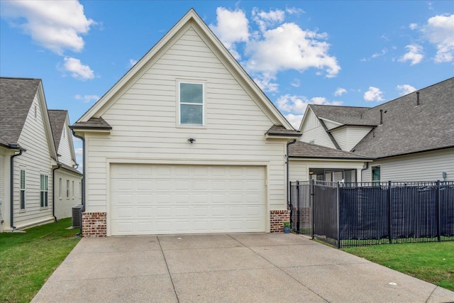 330 Mary Taylor Way, Piperton, TN 38017 - garage with fence, central AC unit, and driveway