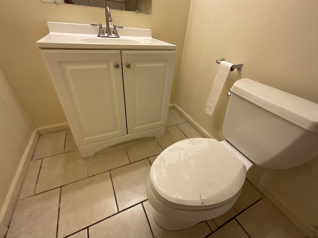4805 Northfield Cir, Memphis, TN 38128 - half bathroom featuring tile patterned floors, baseboards, vanity, and toilet