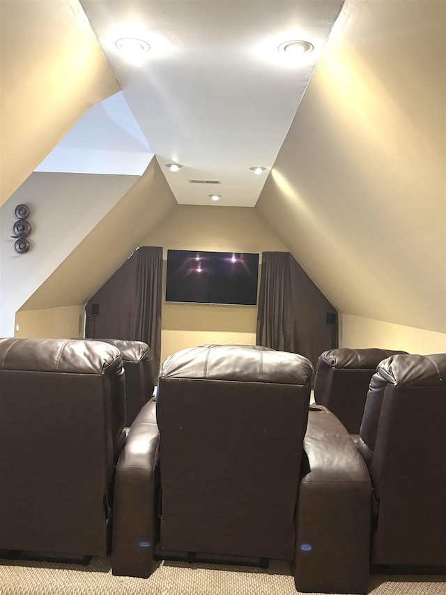 10202 Wynmanor Dr, Collierville, TN 38017 - home theater featuring carpet and lofted ceiling