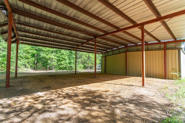 view of car parking with a carport