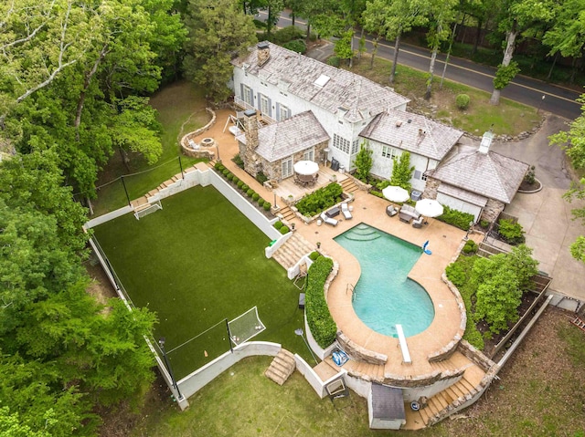 drone / aerial view