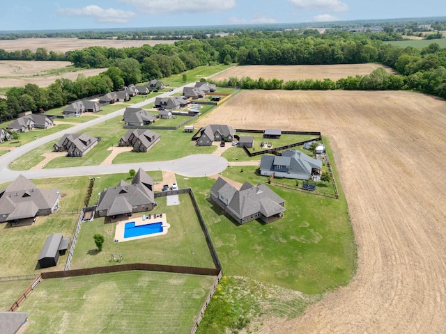 drone / aerial view with a residential view