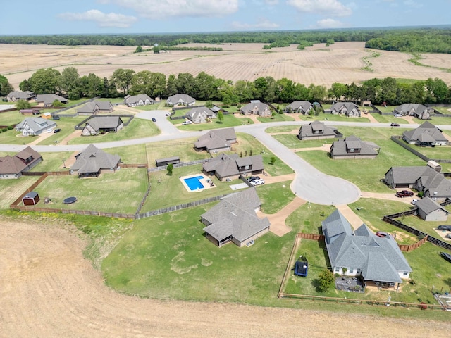 birds eye view of property with a residential view
