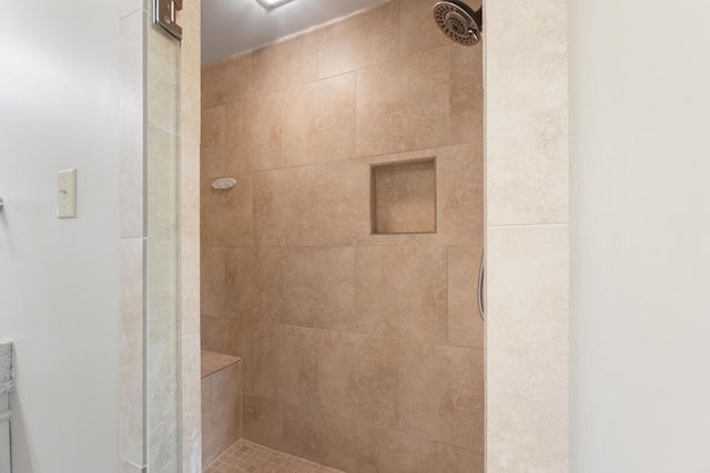full bathroom with a shower stall