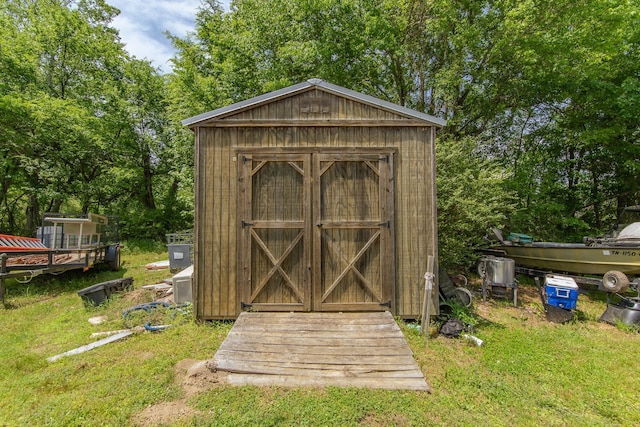 view of shed
