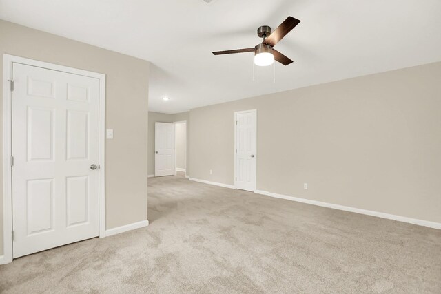 1296 Monasco Rd, Millington, TN 38053 - spare room featuring carpet flooring, a ceiling fan, baseboards, and recessed lighting