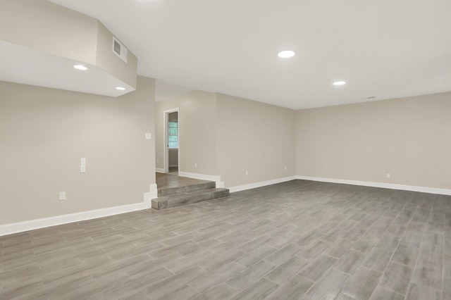 1296 Monasco Rd, Millington, TN 38053 - basement featuring baseboards, recessed lighting, wood finished floors, and visible vents