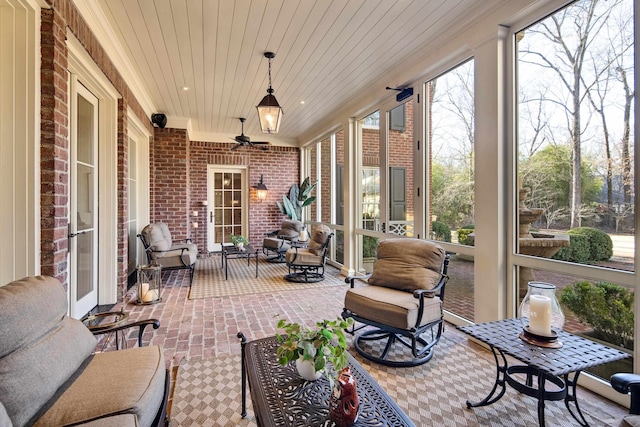 1055 Tides Ridge Cv, Memphis, TN 38120 - sunroom featuring a ceiling fan and a wealth of natural light