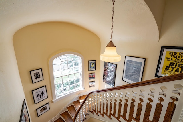 interior space with lofted ceiling
