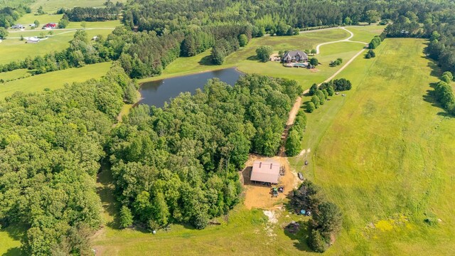 4265 Charlie Pounds Rd, Stantonville, TN 38379 - bird's eye view with a water view, a rural view, and a wooded view