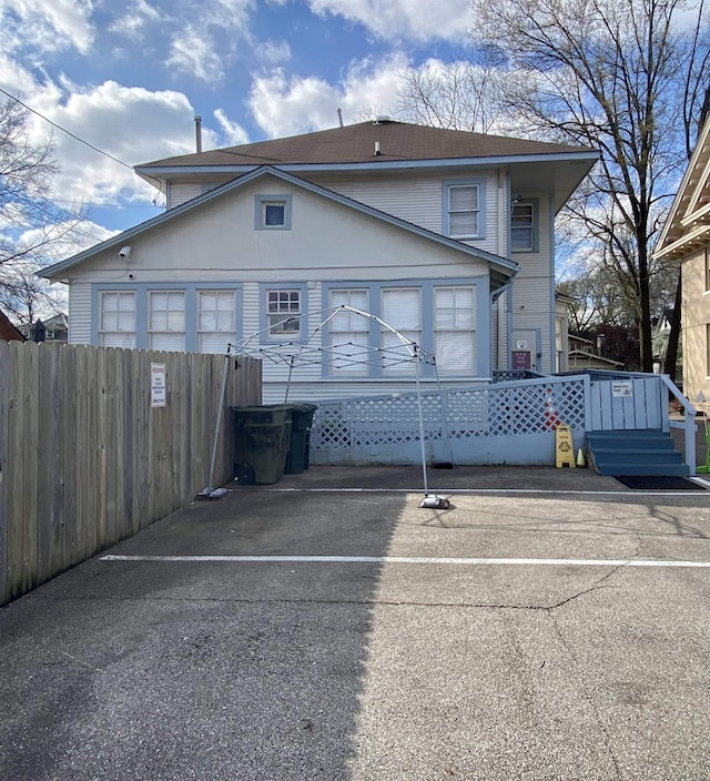 exterior space featuring fence