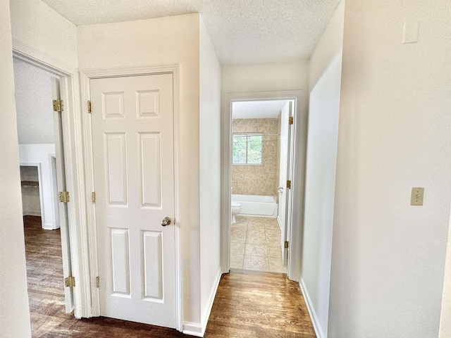 corridor featuring wood finished floors