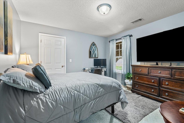 235 Fairoaks Dr, Oakland, TN 38060 - bedroom with a textured ceiling, visible vents, and carpet