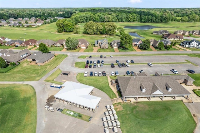 235 Fairoaks Dr, Oakland, TN 38060 - drone / aerial view featuring a water view, view of golf course, and a residential view