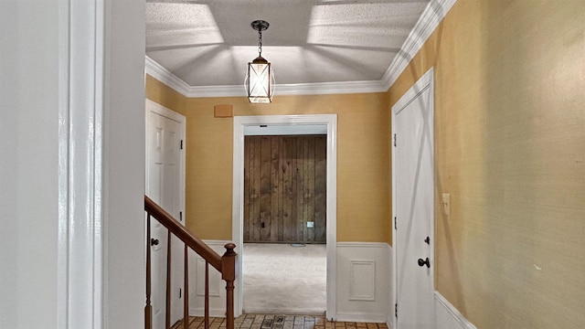 entrance foyer with ornamental molding