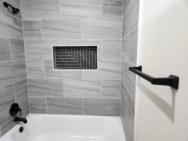 bathroom featuring bathing tub / shower combination