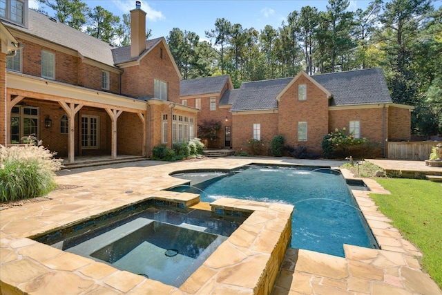 75 Notting Creek Cv, Eads, TN 38028 - view of pool with a pool with connected hot tub and a patio
