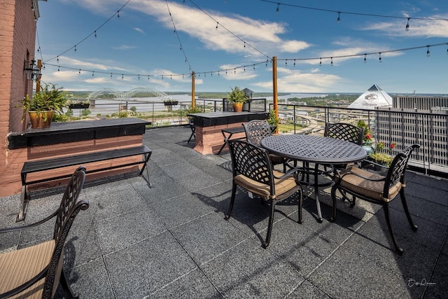 view of patio with outdoor dining area