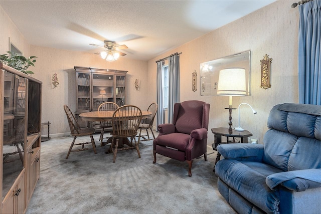 5676 Quince Rd Unit 7, Memphis, TN 38119 - dining area with light carpet and a ceiling fan