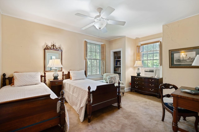 14 Morningside Pl, Memphis, TN 38104 - bedroom with ornamental molding, ceiling fan, and cooling unit