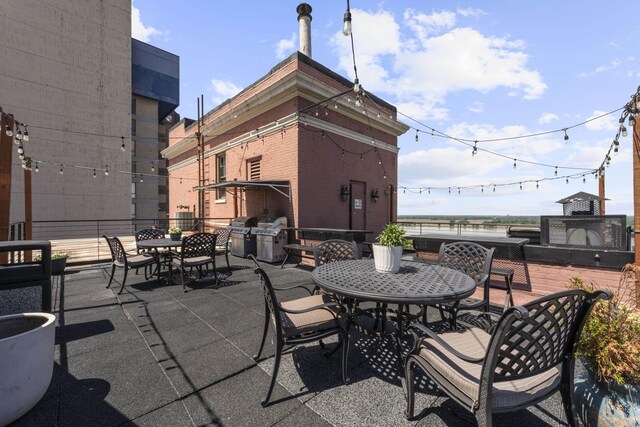 view of patio with outdoor dining space