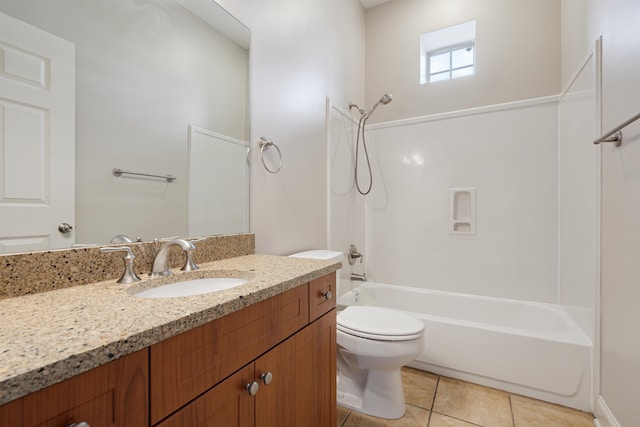 510 Cityhouse Ct Unit 406, Memphis, TN 38103 - full bathroom featuring toilet, vanity, shower / washtub combination, and tile patterned flooring
