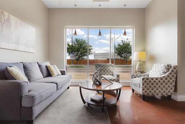 510 Cityhouse Ct Unit 406, Memphis, TN 38103 - living room featuring concrete floors