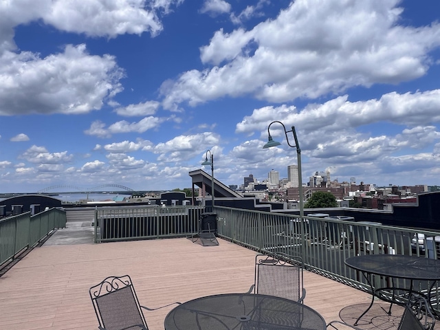 510 Cityhouse Ct Unit 406, Memphis, TN 38103 - wooden deck featuring a city view