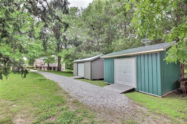 view of shed