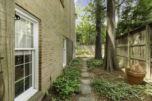 view of fenced backyard