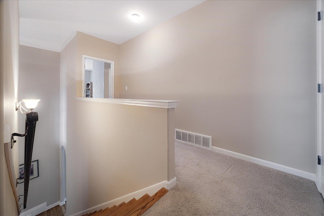 1685 Jennings Mill Ln, Collierville, TN 38017 - corridor featuring an upstairs landing, carpet flooring, and baseboards